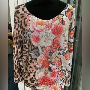 New Made in Italy Floral & Leopard Print
Lightweight Sweater